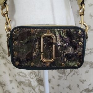 Marc Jacobs Snapahot Sequin Camouflage Crossbody Camera Bag